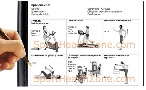Entrenamiento Fitness Tabla De Ejercicios