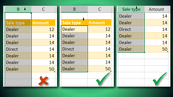 How To Select A Table In Excel