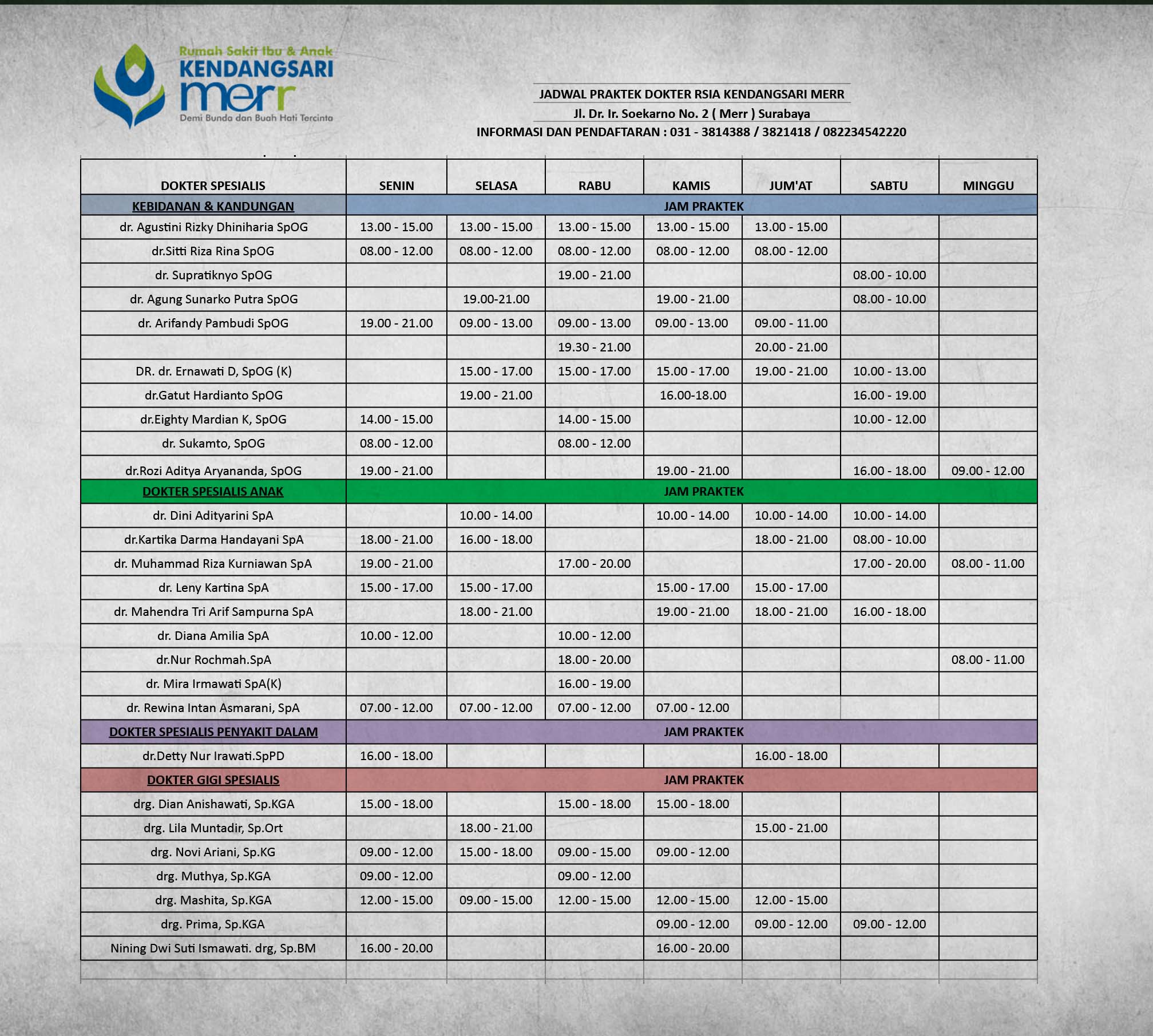 Leaflet Jadwal Dokter Pdf
