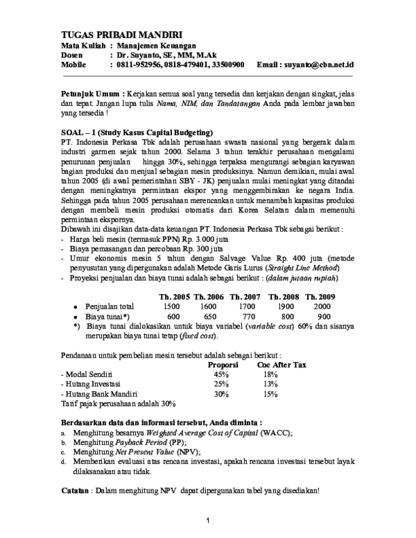 Contoh Soal Sertifikasi Excel Hored