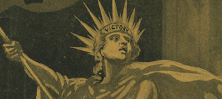 Victory Concept Silhouette Champion Hand Holding Gold Medal Against