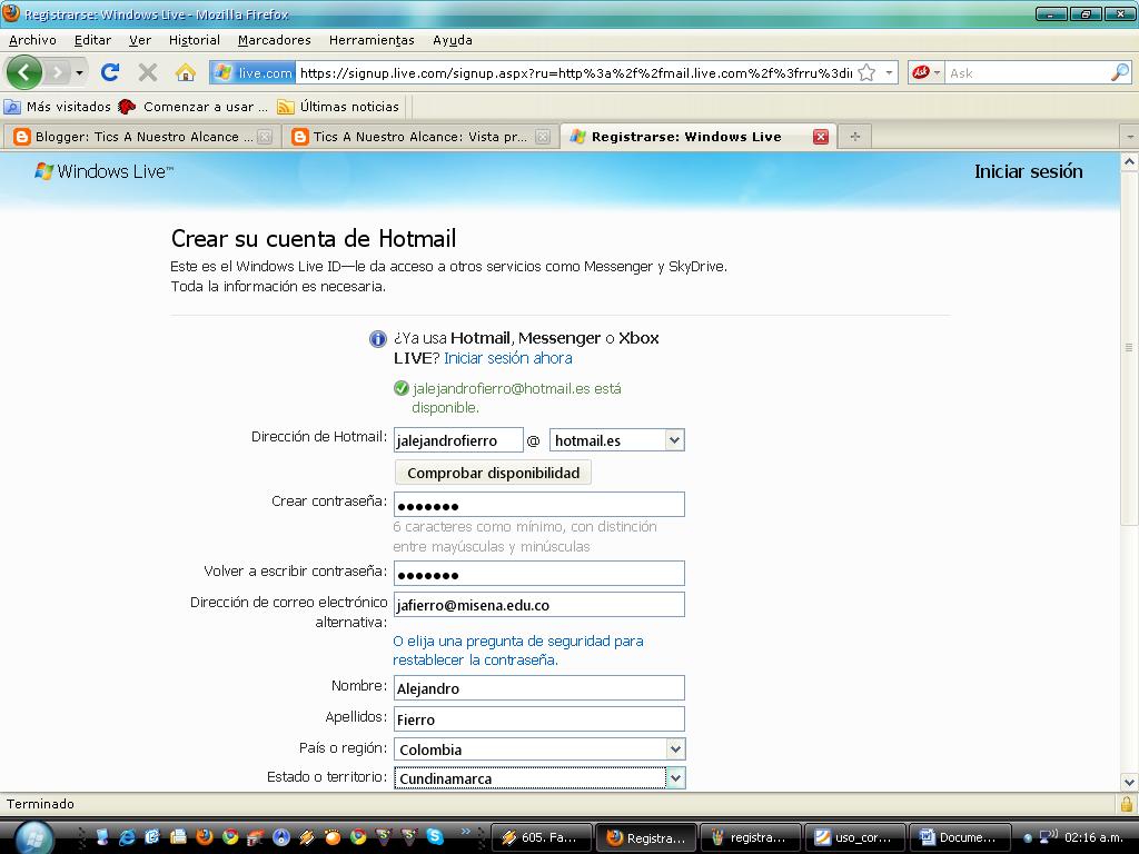 Crear Correo Electronico