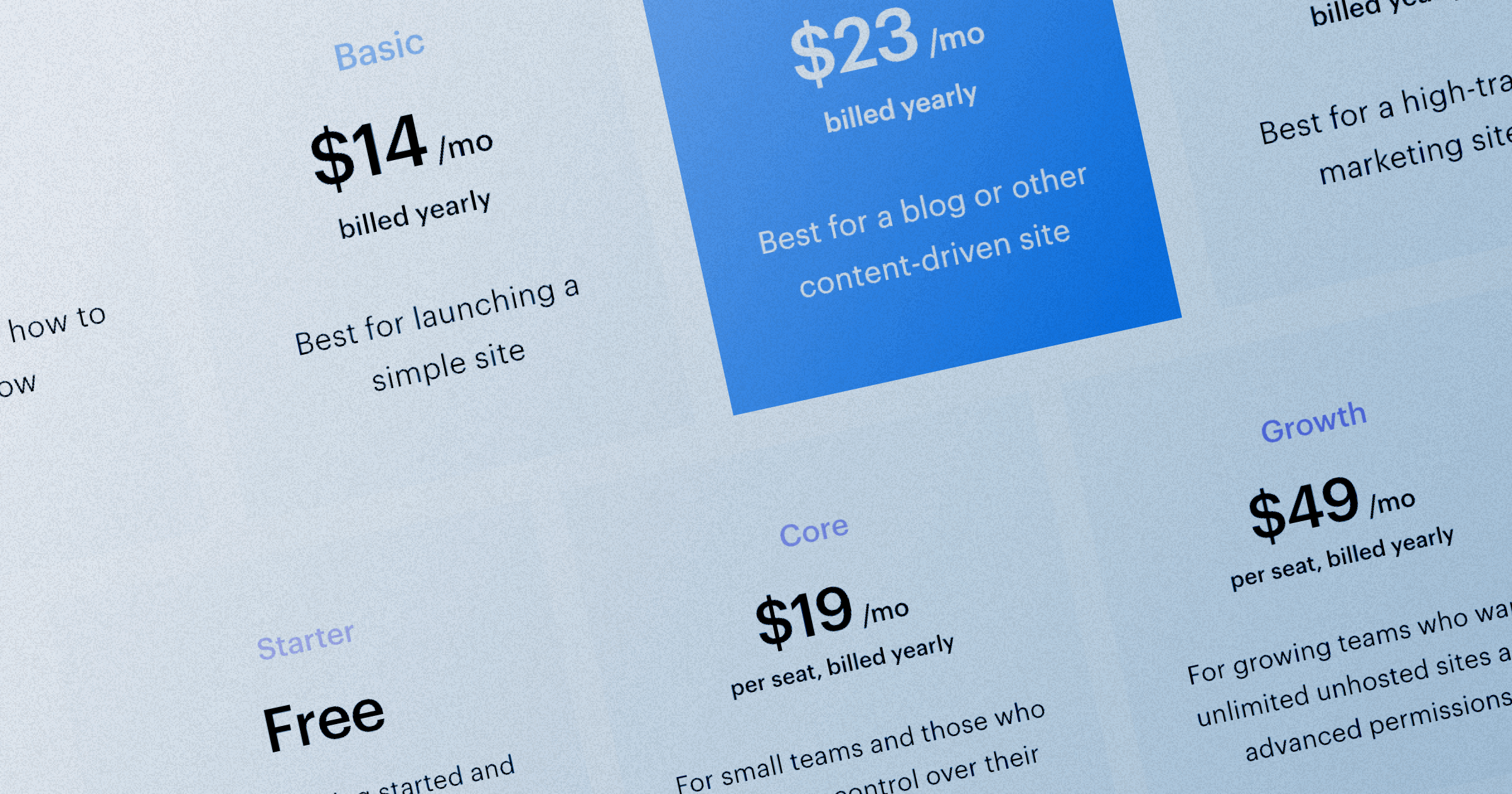 Webflow Hosting Pricing