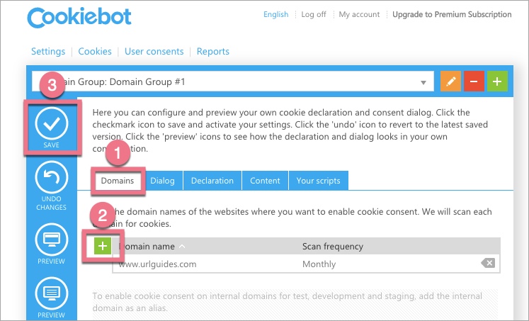 Create And Install Cookiebot Account Within Gtm Oma