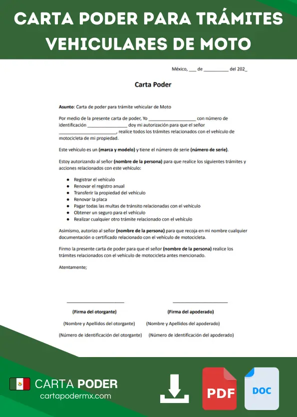 Carta Poder Para Tramites Vehiculares En Yucatan
