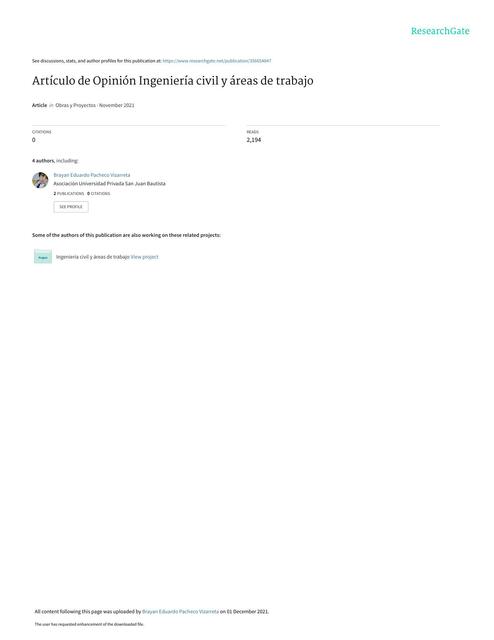 Ejemplo Articulo Opinion 01 Facultad De Ingenieria Escuela