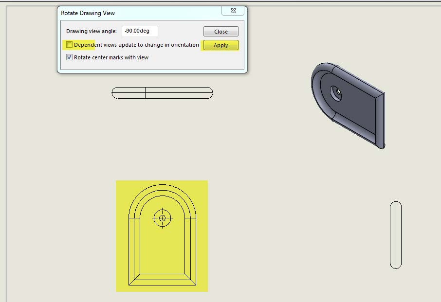 Rotate Solidworks Drawing View