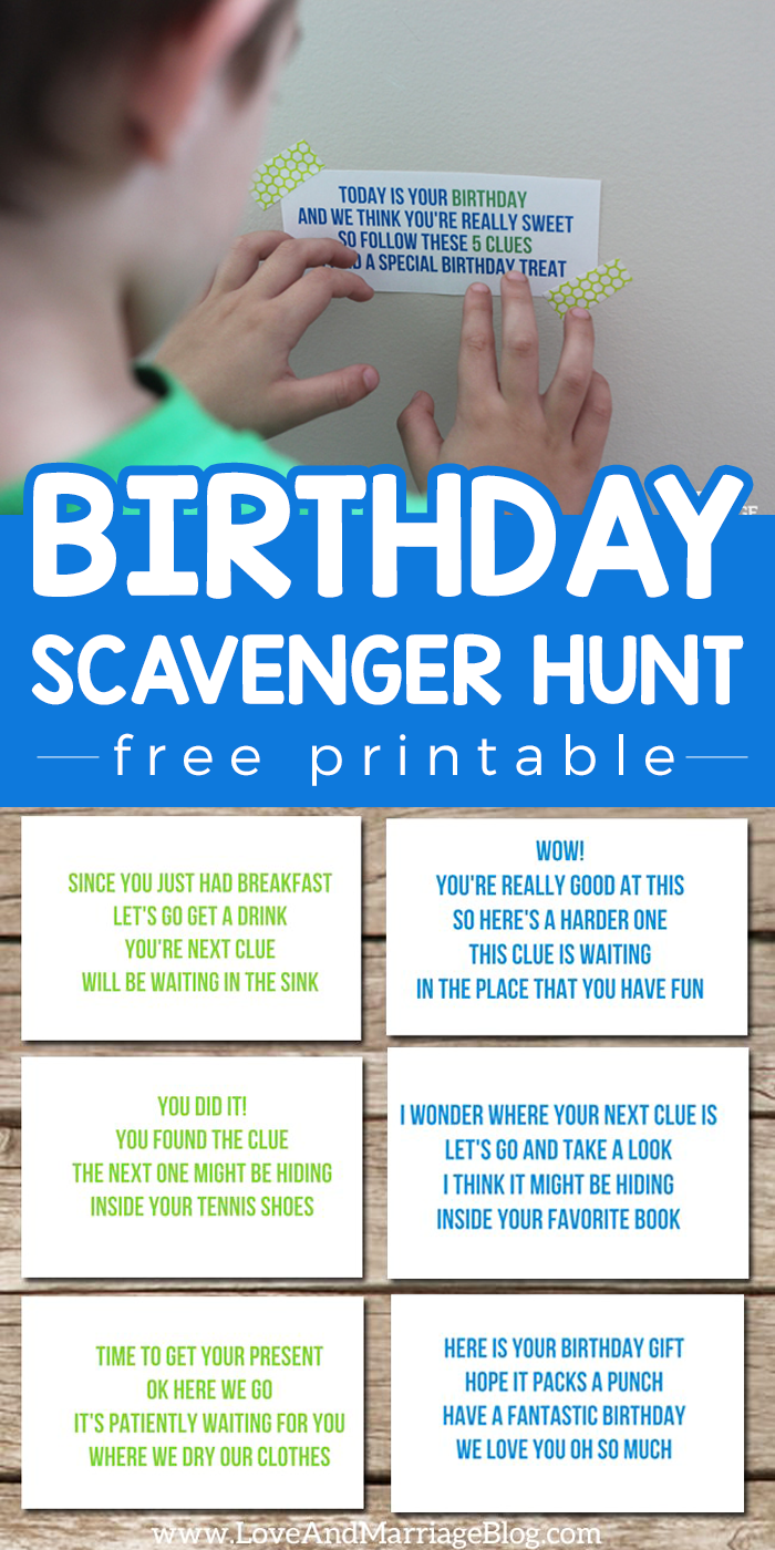 Printable Treasure Hunt Map And Clues Scavenger Hunt Birthday