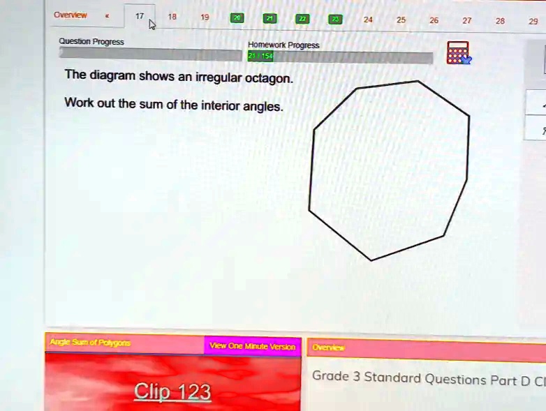 Solved The Diagram Shows An Irregular Octagon Work Out The Sum Of
