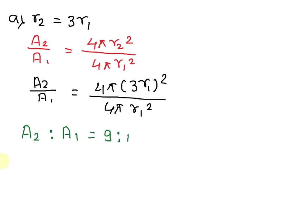 Solved The Ratio Of The Radii Of Two Spheres Is 35 A Find The