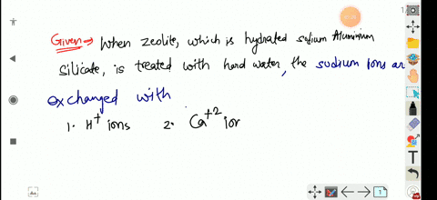 Solvedwhen A Zeolite Which Is Hydrated Sodium Aluminium Silicate Is
