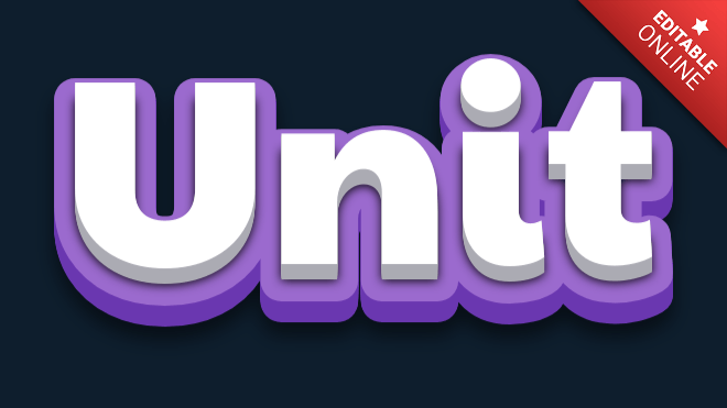 Unit Text Effect Generator