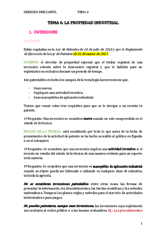 Propiedad Industrial Apuntes De Derecho Mercantil Docsity