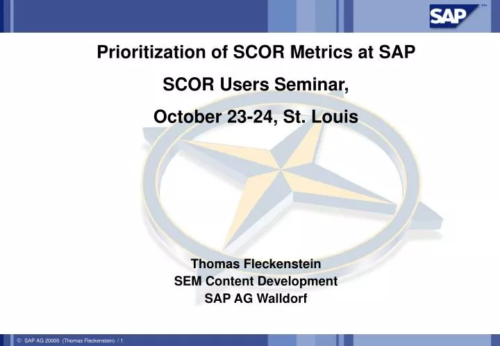 The Scor Model Provides Suggested Metrics