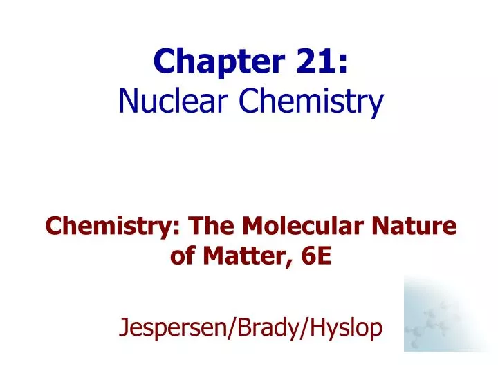 Chapter 24 Nuclear Chemistry Video Solutions Chemistry Matter And