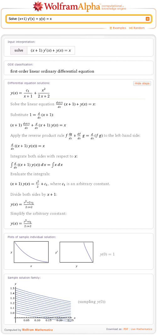 Differential Equations Calculator Graph