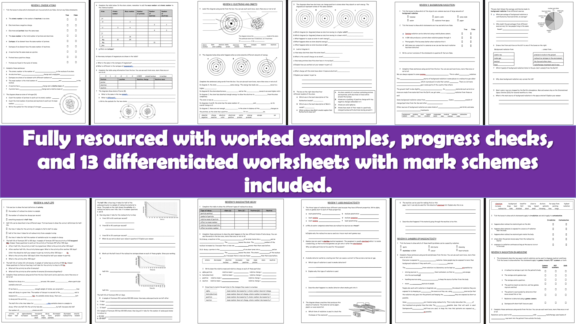 Gcse Physics Radioactivity Bundle Swyft Resources