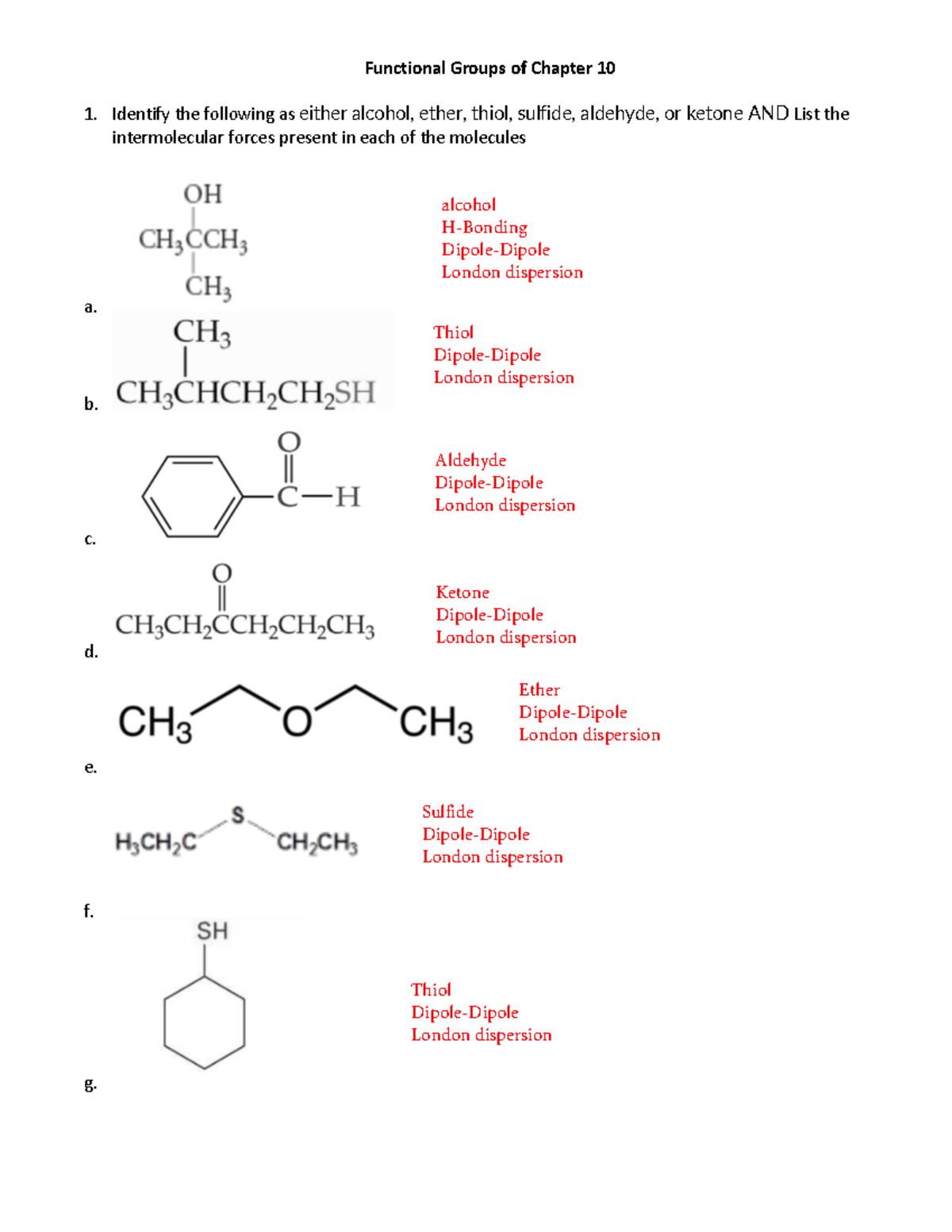 Functional Groups Studocu