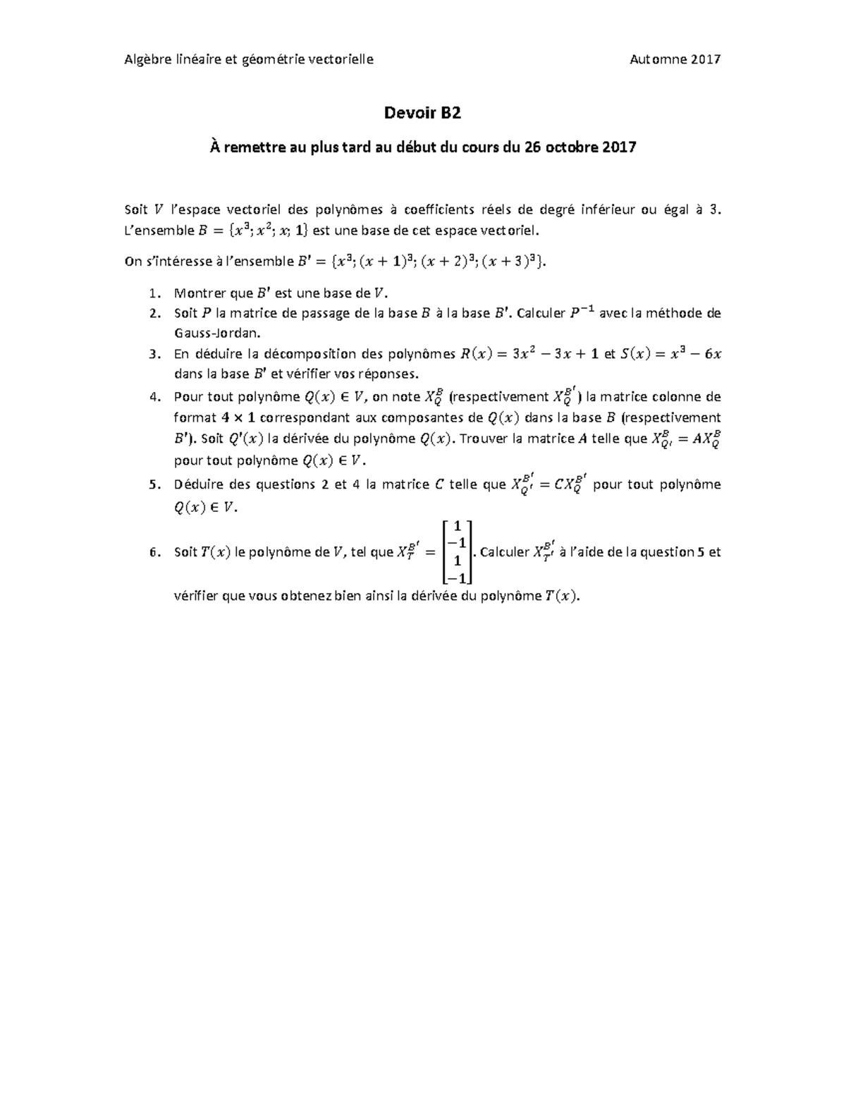 Devoir De Mathématiques De 6ème Sequence N°1