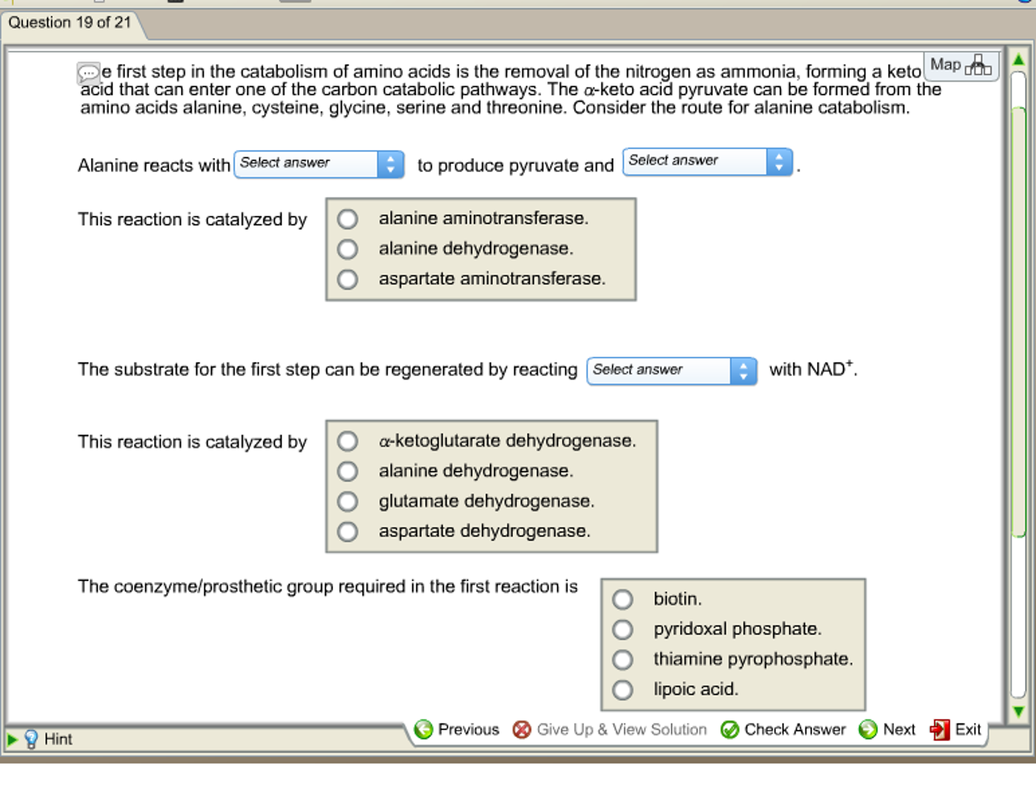 Solved Part E Lo 5 Explain How The Catabolism Of Proteins Chegg Com