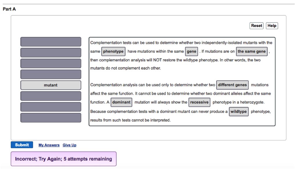 Solved Result Of Complementation Analysis Question Chegg Com