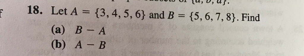 Solved Let A 4 5 6 And B 6 7 8 And Let S Be The Chegg Com