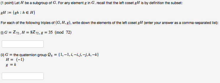 Solved For A Group G Let Zg Be The Subset Of G Defined By Chegg Com
