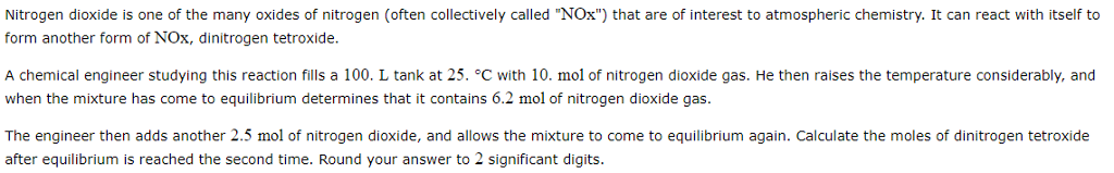 Solved 5 The Oxides Of Nitrogen Are Biologically Reactive Chegg Com