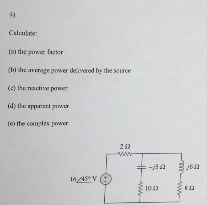 Solved Part B Average Power P Power Factor Pf Rl And Chegg Com