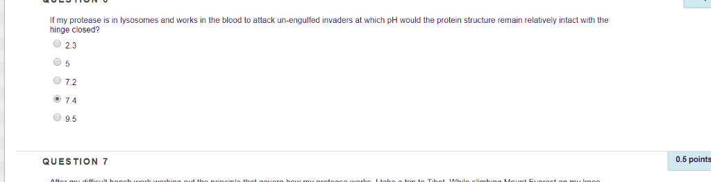 Solved A Protease Enzyme Was Tested Using Three Different Chegg Com