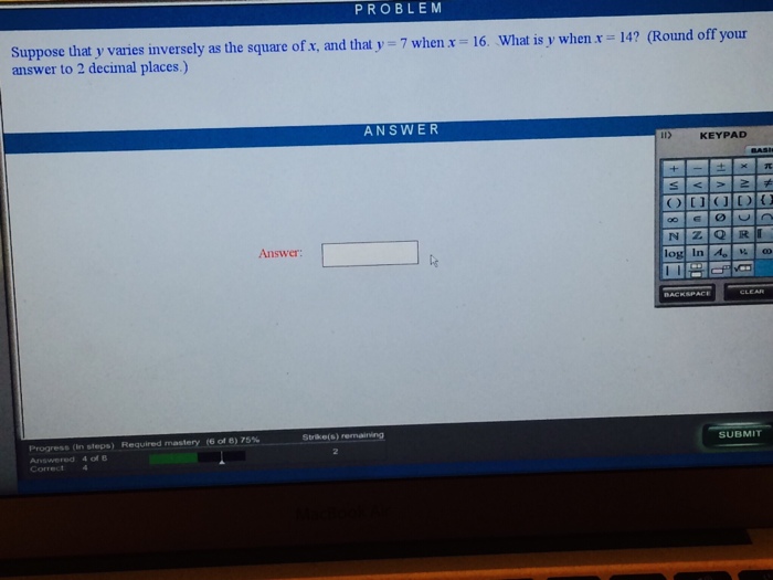 Solved If Y Varies Inversely With The Square Root Of X And Chegg Com