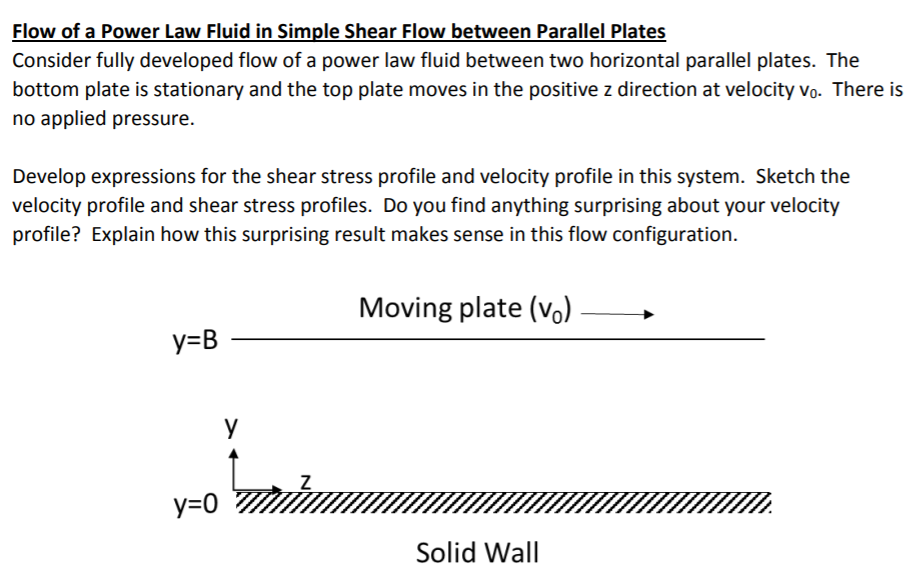 Solved A Flowing Fluid Creates A Pressure And A Shear Chegg Com