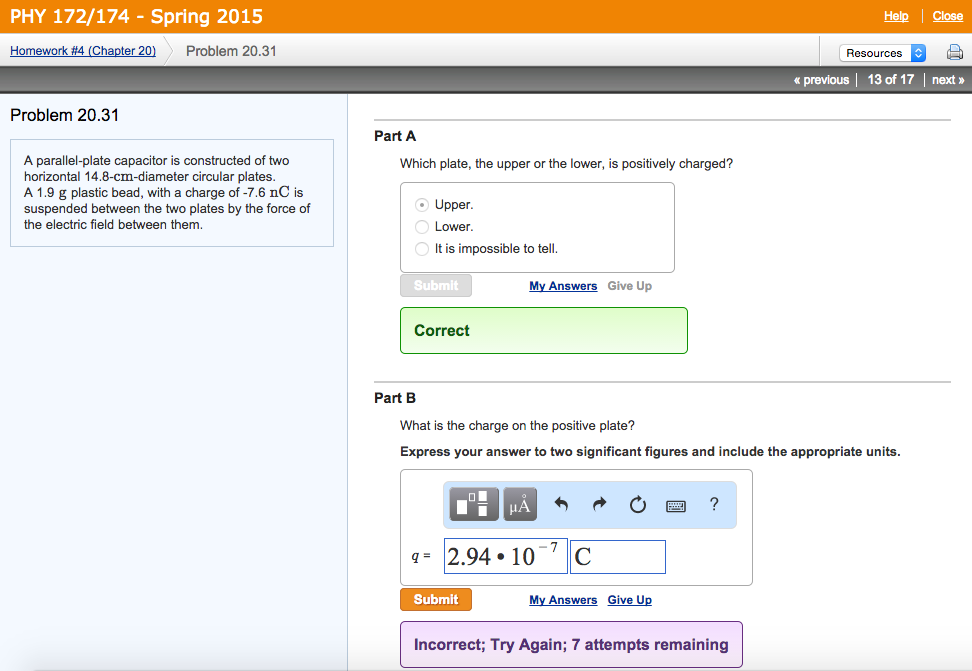 Solved A Parallel Plate Capacitor Is Constructed With Chegg Com