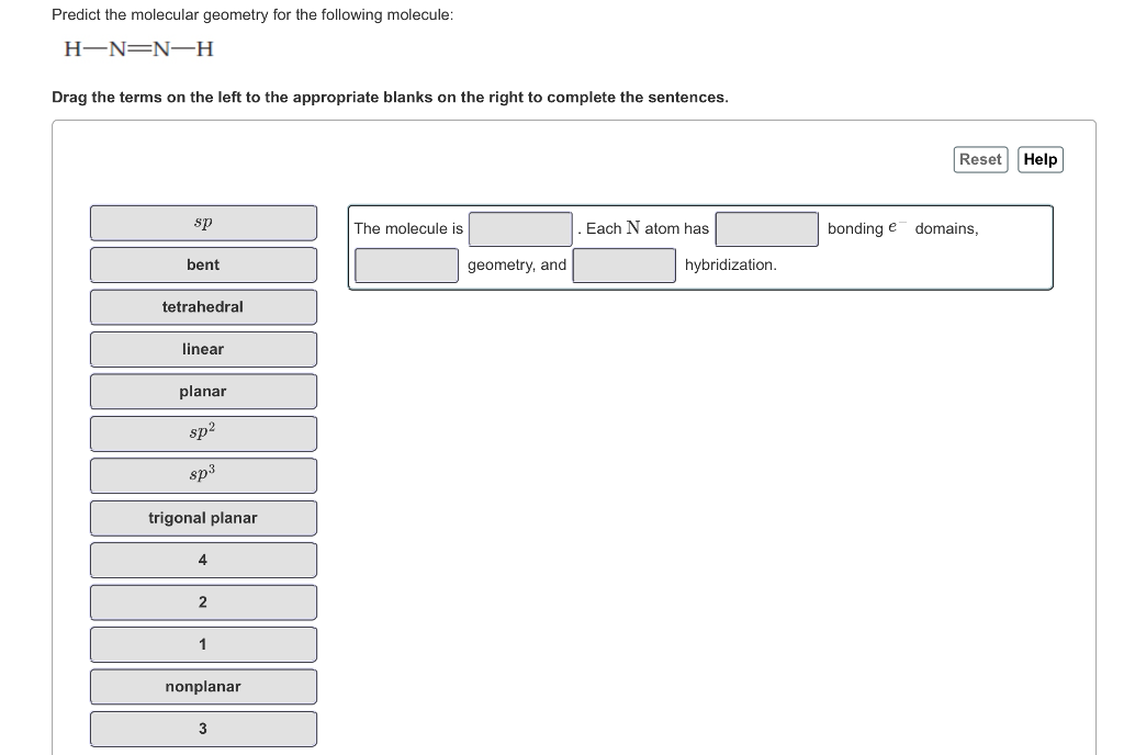 Solved Part C What Is The Molecular Geometry Of H2 O Enter Chegg Com