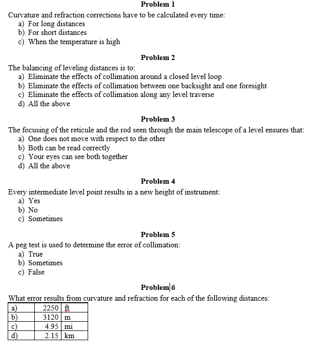 Solved The Combined Correction Due To Curvature And Chegg Com