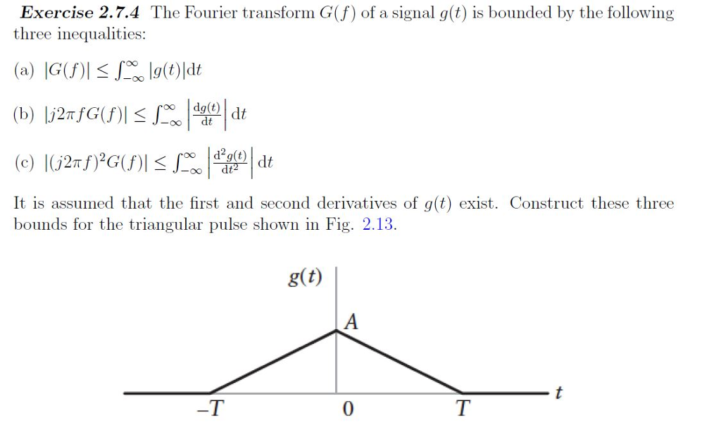 Solved Gt 0 7 A G1 Gf B Fig 1 Fourier Transform Pair