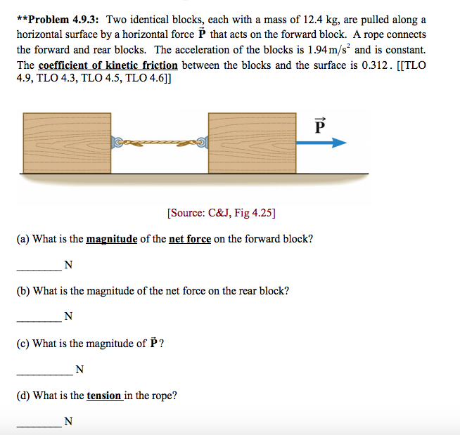 Solved 19 Two Identical Blocks Each With Mass M And Chegg Com