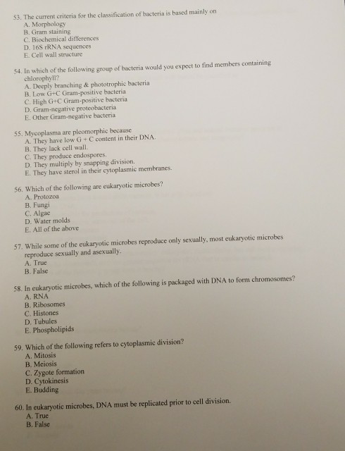 Solved Reproductive Cycles Of A Bacteriophage Classify Each Chegg Com