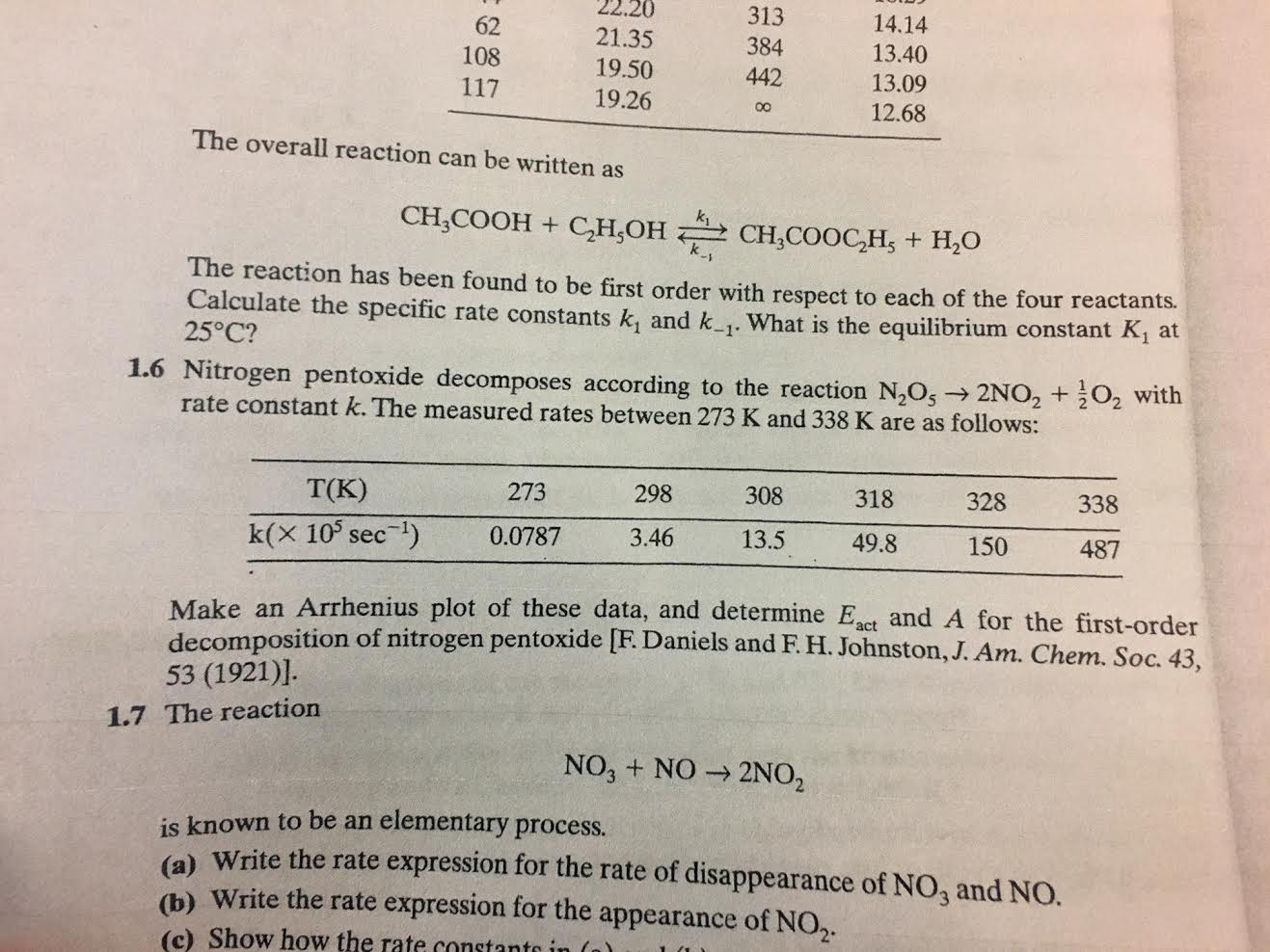 Solved Kinetics And Collision Theory Chemical Kinetics Is Chegg Com