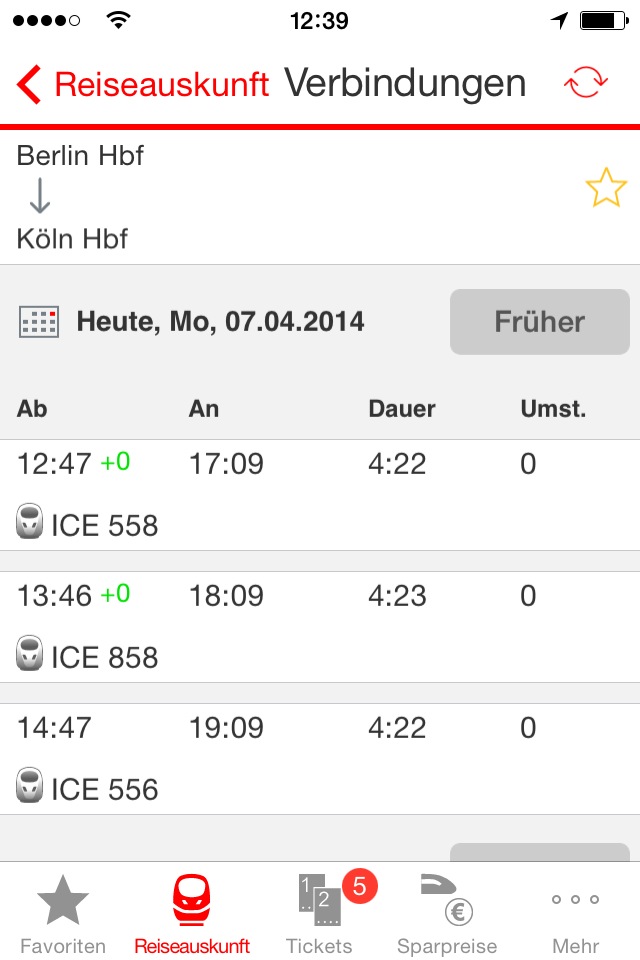 Zugverbindungen Deutsche Bahn Fahrplan App