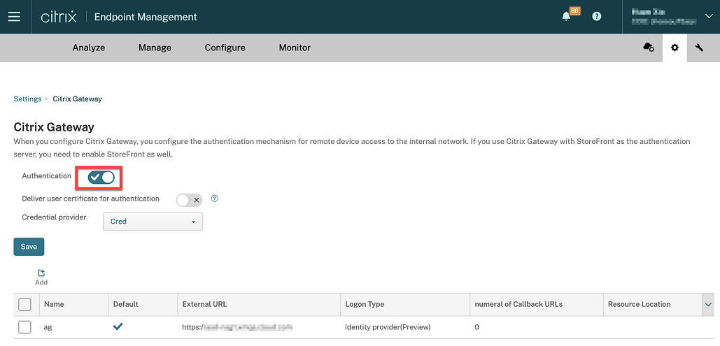 Connect An On Premises Citrix Gateway As An Identity Provider To Citrix