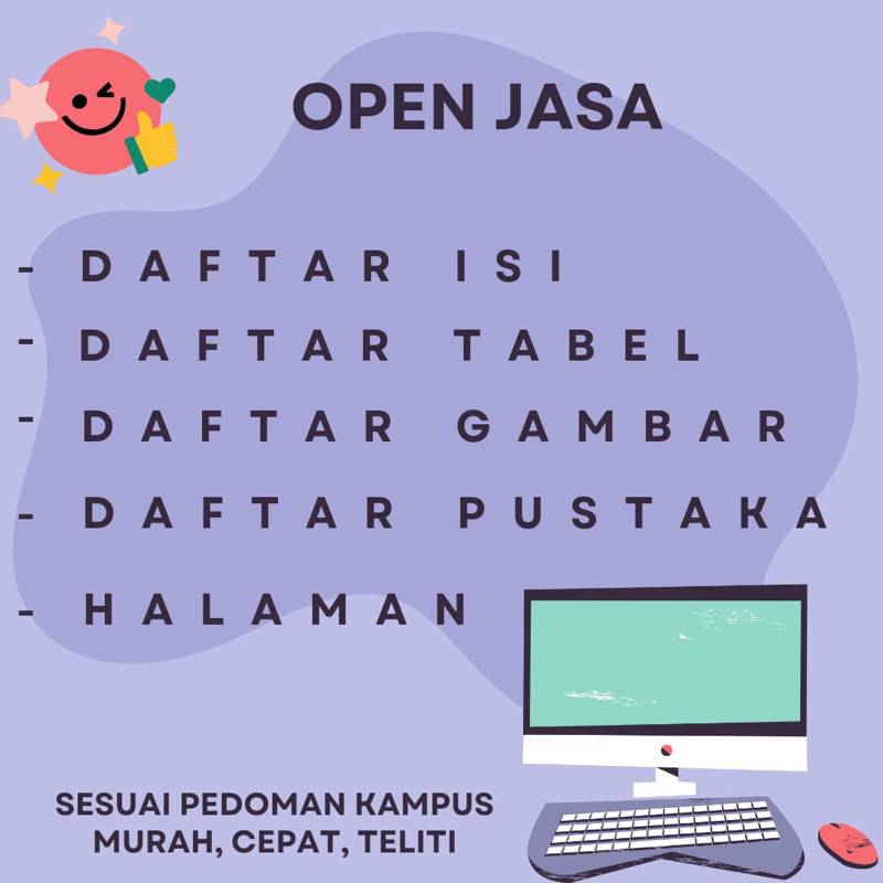 Jual Jasa Pembuatan Daftar Isi Daftar Tabel Daftar Gambar Daftar
