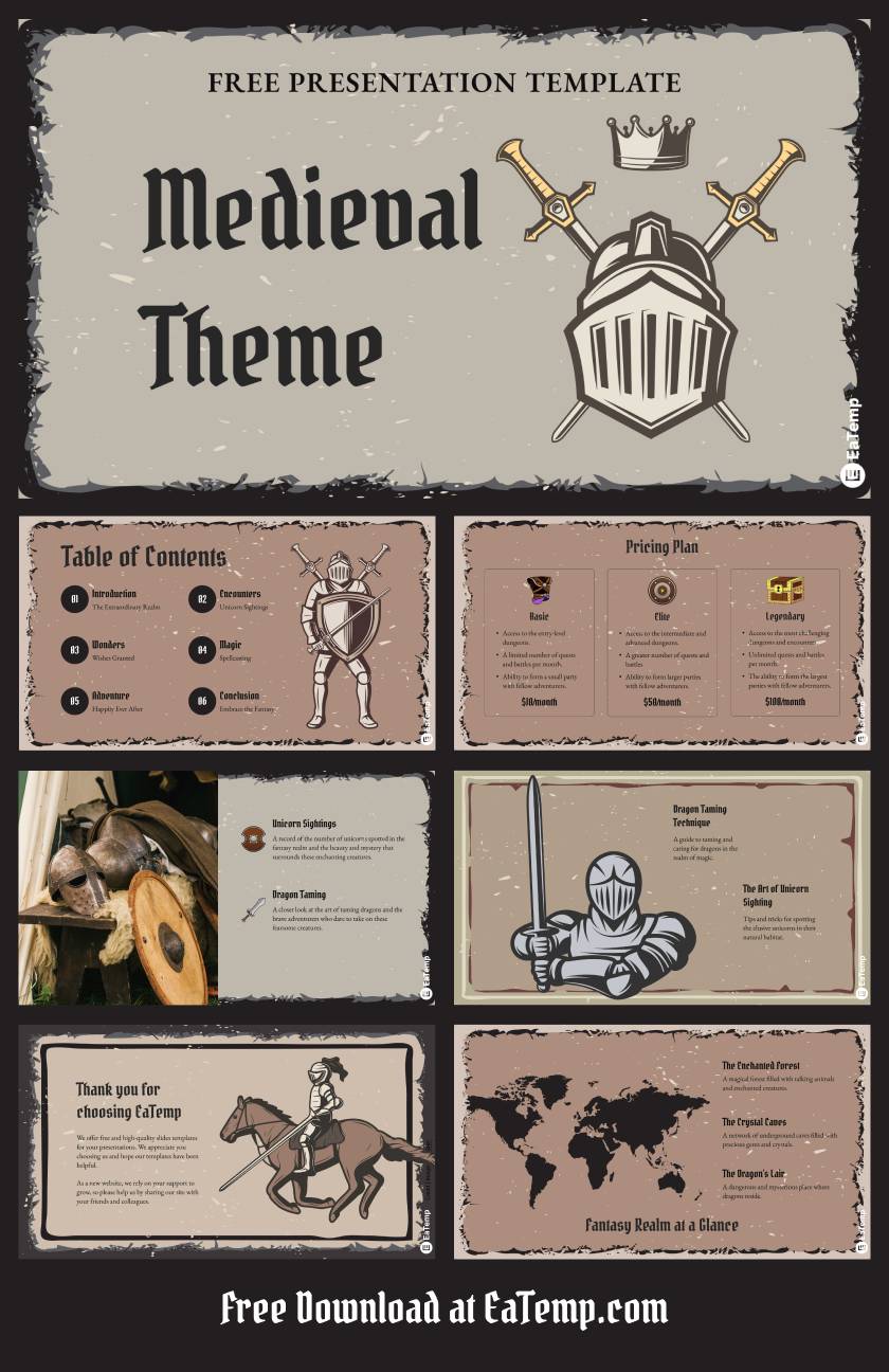 Medieval Theme PowerPoint Presentation Template & Google Slides Theme ...