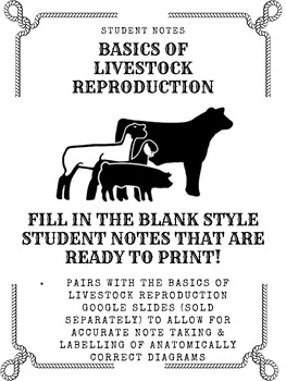 Reproduction 1 Lecture Notes 14 I Intro To Animal Reproduction A