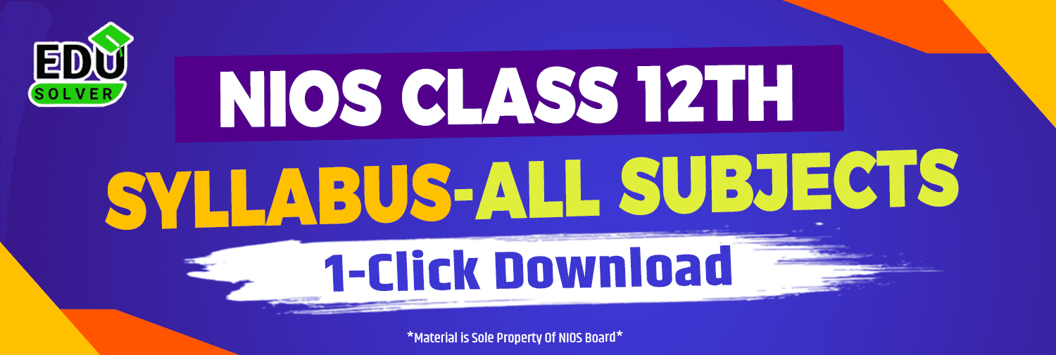 Nios 12th Syllabus 2023