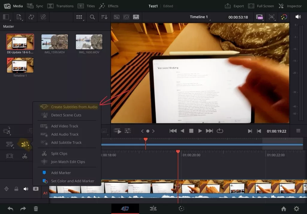 Davinci Resolve Adding Captions