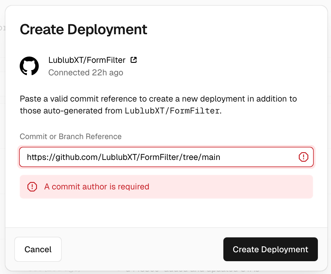 Vercel Login With Github Account Not Found
