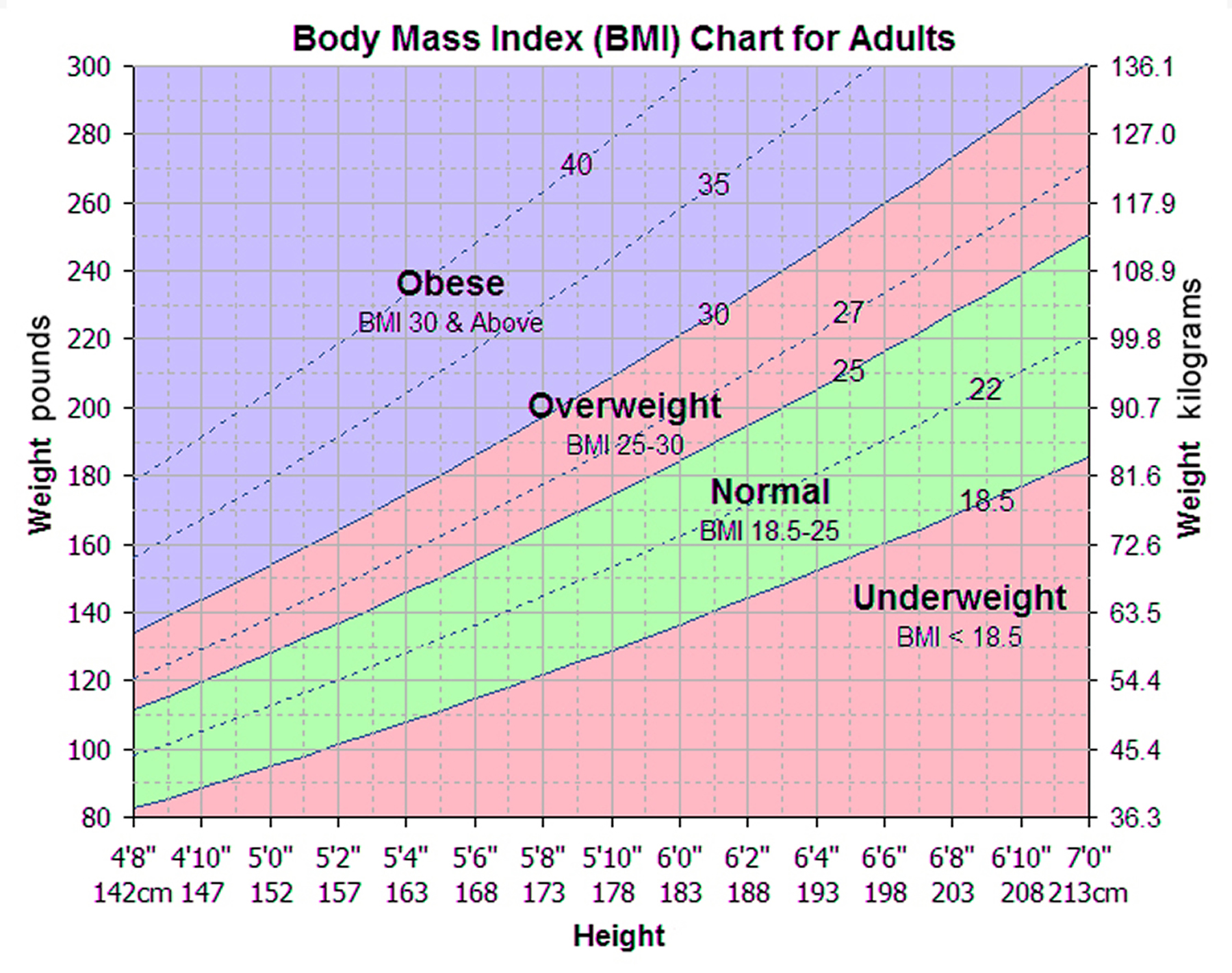 Normal Bmi Range Female