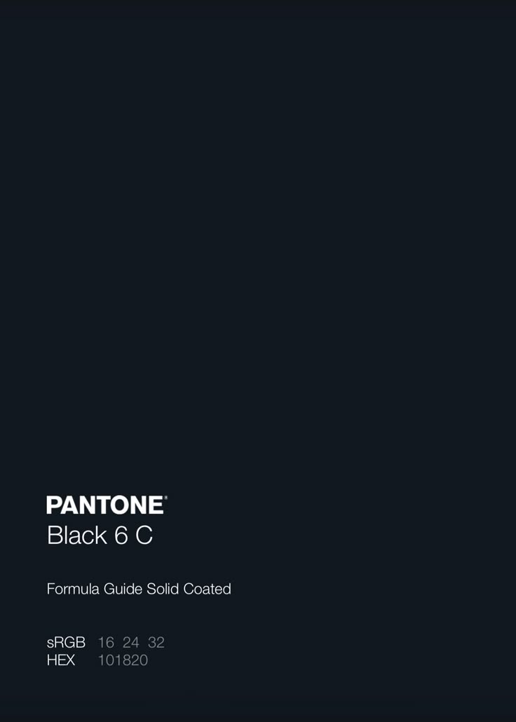 Pantone Black 6 C Complementary Or Opposite Color Name And Code