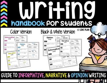 Narrative Informative And Opinion Writing Handbook By Tale Of 2